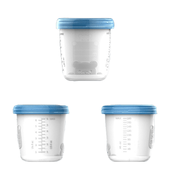 Pots de conservation du lait maternel avec adaptateur mint