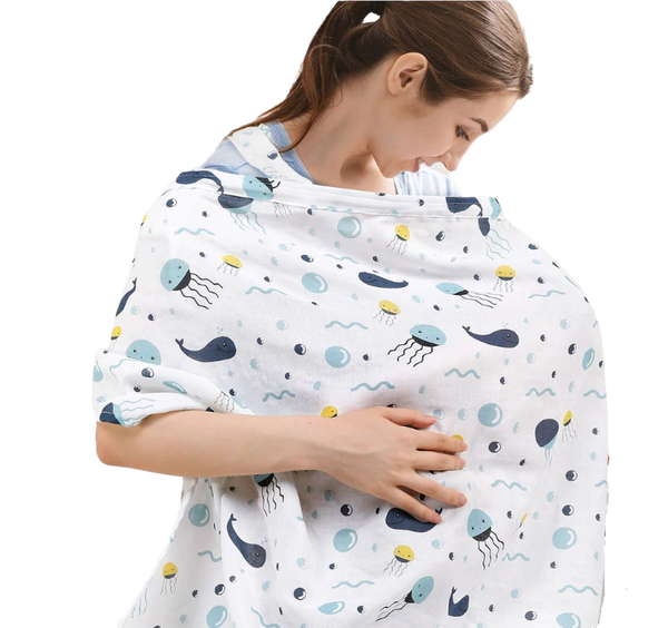 Châle de couverture en coton pour allaitement maternel 